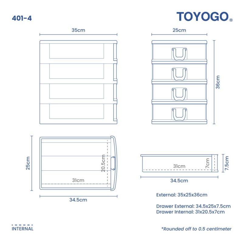 4 TIER 4S A4 DRAWER (401-4) - Image 6