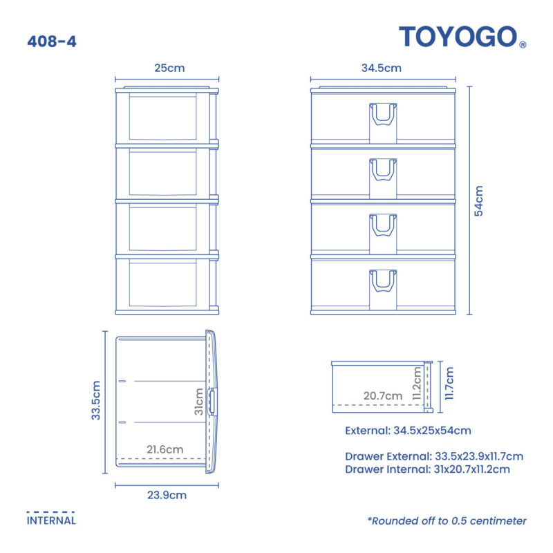 4 TIER COLLEGE A4 DRAWER (408-4) - Image 6