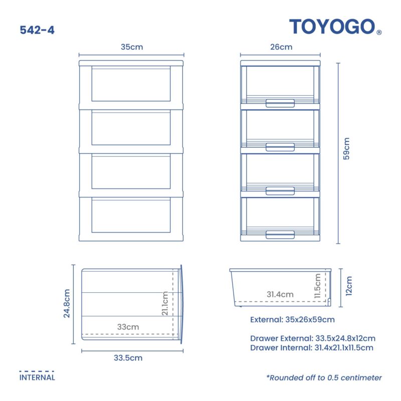 4 TIER MARINE A4 DRAWER (4B) (542-4) - Image 6