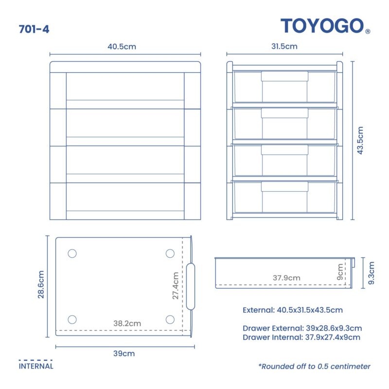 4TIER PAGON DOC. STORAGE DRAWER (701-4) - Image 2