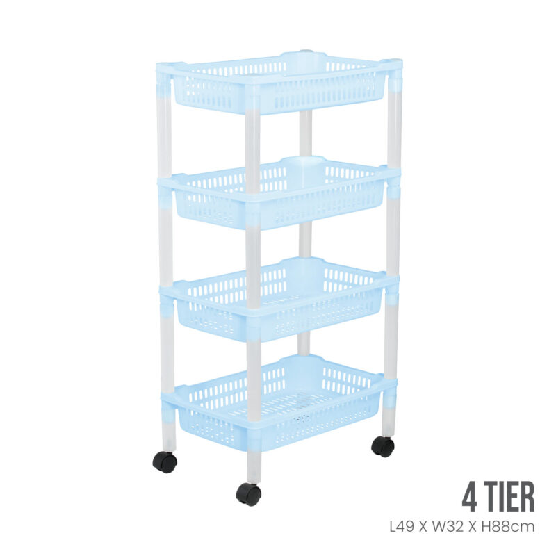 4 TIER BASKET TROLLEY (884-4) - Image 2