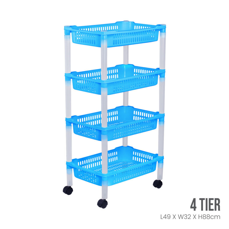4 TIER BASKET TROLLEY (884-4) - Image 6