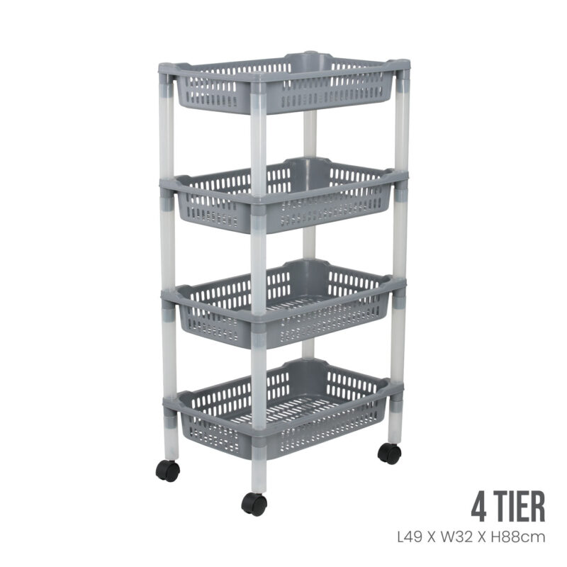 4 TIER BASKET TROLLEY (884-4) - Image 3