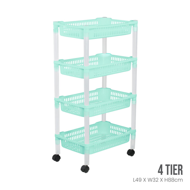 4 TIER BASKET TROLLEY (884-4) - Image 4